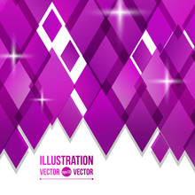 Vector Abstract Background Of Purple Diamonds