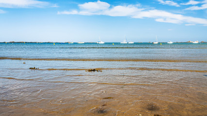 Canvas Print - view of on bay Anse de Launay in Brittany