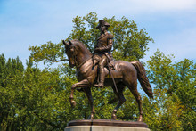 George Washington Statue In Boston Public Garden. Boston, Massachusetts, USA
