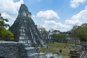 Tikal, Mayan pyramid complex in Guatemala, Its construction was under the mandate of Hasaw Cha'an Kawil or Ah Cacao (682-721 d.c.)