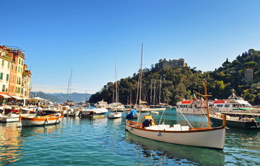 Fototapete - Beautiful view in Portofino. Italy