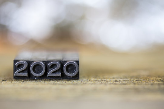 2020 Concept Vintage Metal Letterpress Word