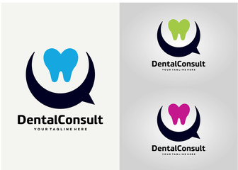 Poster - Dental Consult Logo Template Design Vector, Emblem, Design Concept, Creative Symbol, Icon