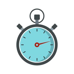 Wall Mural - Gray stopwatch icon, flat style