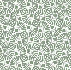 Wall Mural - vector floral art nouveau seamless pattern. geometric decorative leaves texture. retro stylish backg