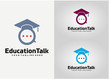 Education Talk Logo Template Design Vector, Emblem, Design Concept, Creative Symbol, Icon