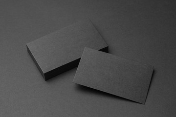 business card on black background