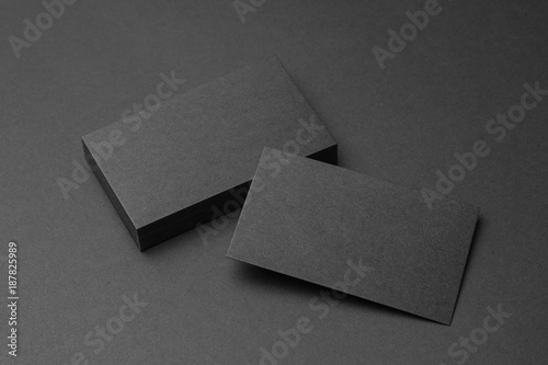 Fotomural Business card on black background