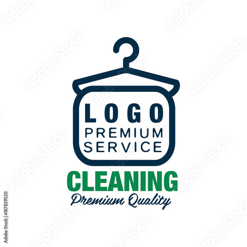 Creative Logo For Dry Cleaning Or Laundry Service Clothes Hanger