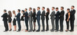 © ASDF - large business team standing one behind the other.