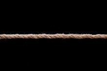 Jute Rope On A Black Background