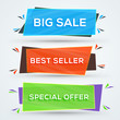 © antartstock - Set of sale web banners. Shopping tags. Discount and promotional colorful stickers. Vector illustration