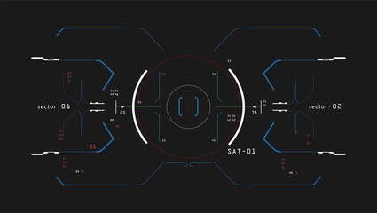 Wall Mural - Collection Pack Target Elements interface. Interface simulator