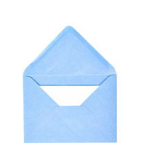 Single opened envelope isolated