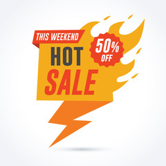 Wall Mural - Hot Fire Sale Banner