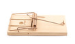 Wooden mousetrap device isolated