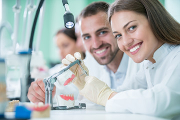 Wall Mural - Future dentists, mentors and health technicans in training