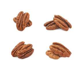 Canvas Print - Two pecan nuts isolated