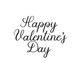 Wall Mural - happy valentines day hand lettering inscription. valentines modern calligraphy. thank you greeting c