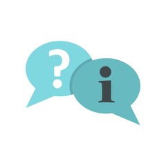 Poster - Speech bubbles icon, flat style
