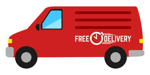 Wall Mural - Delivery van icon