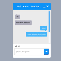the universal live chat window for web
