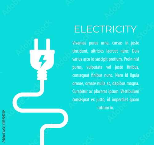 Fotografía electricity vector illustration with electric plug