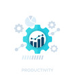 © nexusby - productivity, productive capacity, performance analytics vector illustration