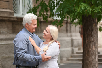 Poster - Mature couple together outdoors