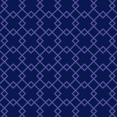 Canvas Print - blue geometric seamless pattern