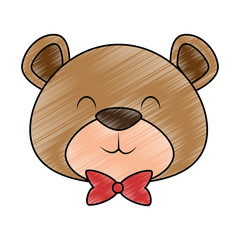 Canvas Print - cute bear teddy icon