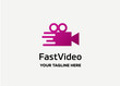Fast Video Logo Template Design Vector, Emblem, Design Concept, Creative Symbol, Icon