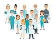 © Sentavio - Flat male female doctors nurses medical team healthcare vector