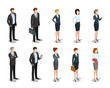 © Sentavio - Flat isometric 3d business people characters vector icon set