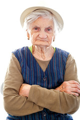 Canvas Print - Disabled senior woman