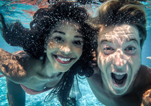 Happy Couple Underwater