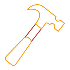 tool construction carpentry hammer icon vector illustration