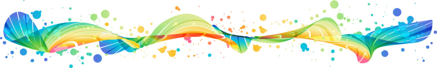 Wall Mural - Colorful splash horizontal design