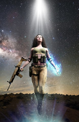 soldier woman with paranormal magic powers