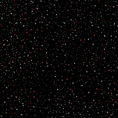 Wall Mural - starry sky hand draw seamless pattern, doodle rings and crosses in galaxy and stars style - endless 