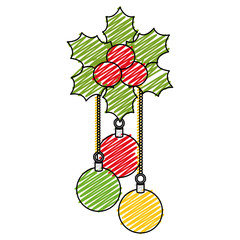 Poster - christmas ball hanging icon