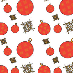 Sticker - christmas balls snowflake decoration ornament pattern