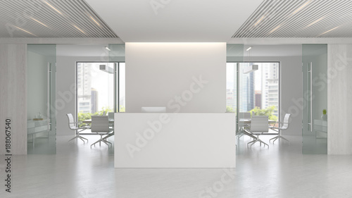 Fotografía Interior of reception and meeting room 3D illustration