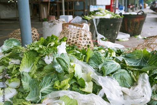 vegetable market waste
