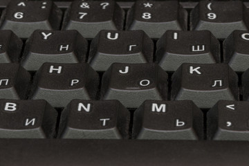 Poster - Black keyboard closeup. Keyboard pattern. Horizontal pattern. Vertical pattern.