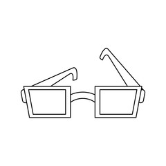 Sticker - Cinema 3d glasses icon vector illustration graphic design