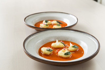 Gnocchi in Roasted Red Pepper Sauce 