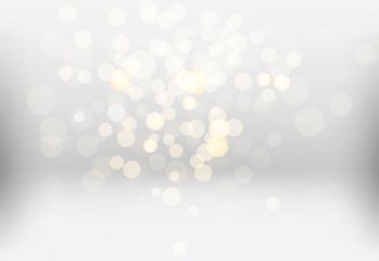 Poster - Many bright blured lights on bright background. Photo effect vector illustration