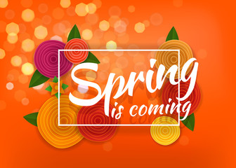 Aufkleber - Spring party poster vector concept. Abstract blured colorful vector backdrop. Vector abstract