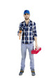 © Creativa Images - Italian technician holding wrench and tool box